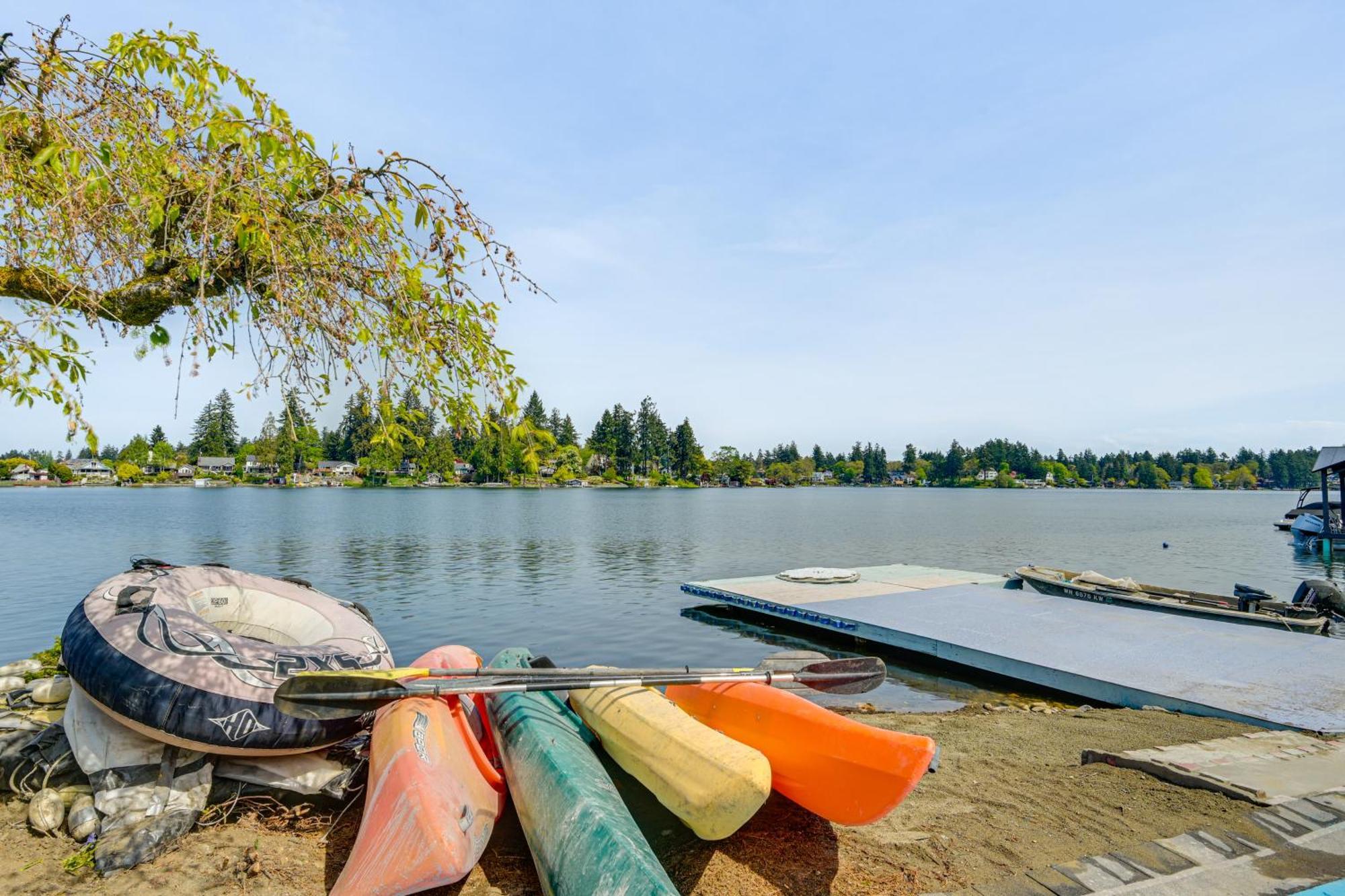 Tacoma Home On Steilacoom Lake With Dock! Exterior foto