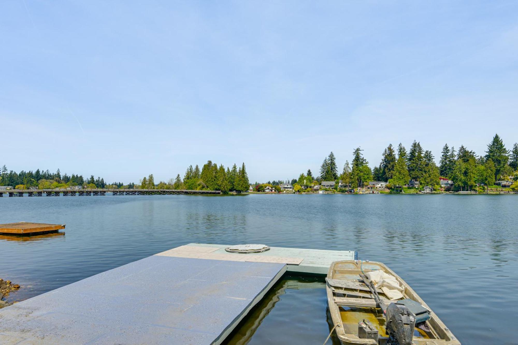 Tacoma Home On Steilacoom Lake With Dock! Exterior foto